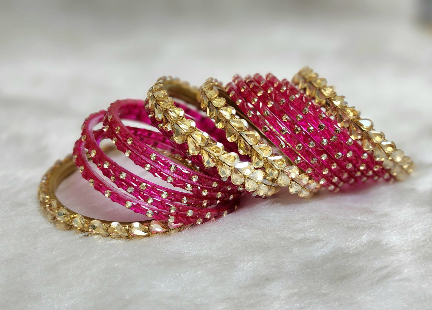 Glass bangle set rani (GLB1010)